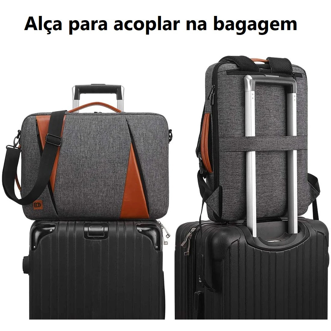 Case Bolsa Para Notebook Até 17 Polegadas Executive Tiracolo Costas