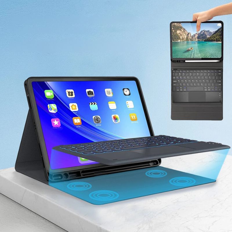 Capa Case Com Teclado Removível Para iPad Air Pro Mini