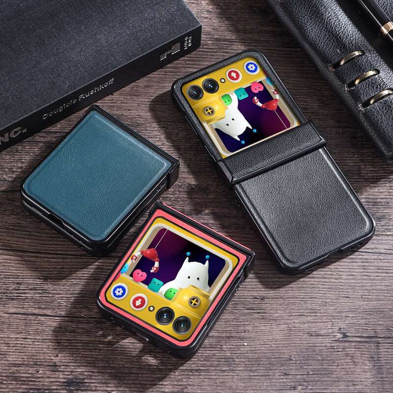 Capa Case Para Motorola Razr 40 Couro Pu Elegance - Só Capinhas