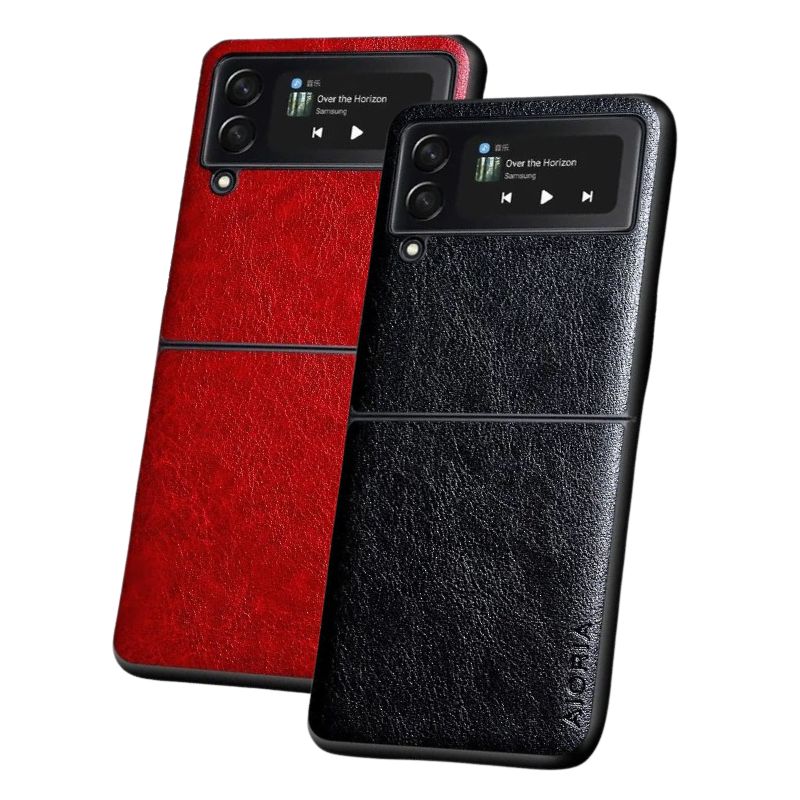 Capa Para Samsung Z Flip 3 4 Couro PU - Kit 2 Unidades