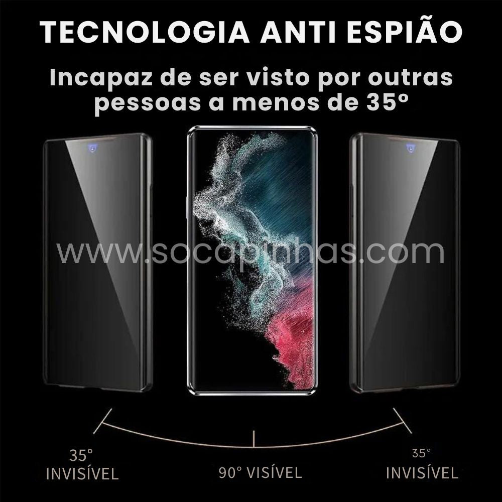 Capa Magnética para Samsung Dupla Proteção e Vidro Anti-Espionagem