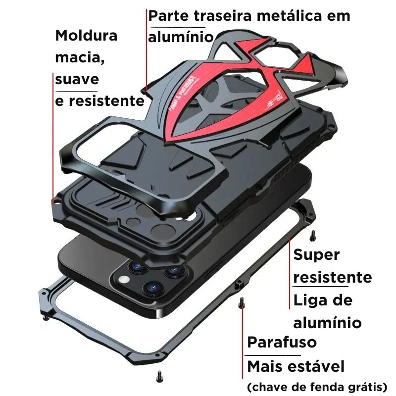 Case Guardian MetalShock Para Iphone e Samsung Ultra