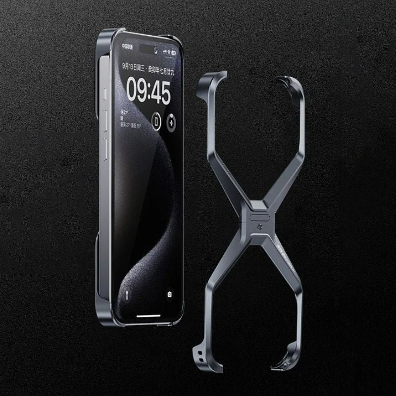 Case X Para iPhone 13 14 15 Pro ProMax Moldura Alumínio